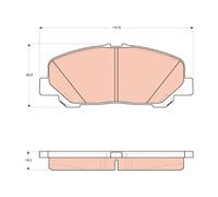 Plaquettes de frein GDB3455 TRW pour TOYOTA PREVIA III