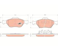 Plaquettes de frein GDB3457 TRW pour TOYOTA DAIHATSU