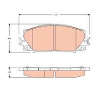 Plaquettes de frein GDB3459 TRW pour TOYOTA YARIS YARIS / VIOS A trois volumes