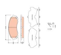TRW Plaquettes de frein GDB3469 - Kit de 4 pour frein à disque (avant)