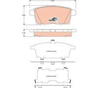 Plaquettes de frein GDB3472 TRW pour FORD USA MAZDA