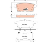 Plaquettes de frein GDB3472 TRW pour MAZDA FORD USA