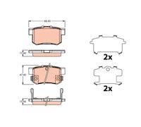 TRW Plaquettes de frein GDB3516 pour SUZUKI SX4, SX4 à trois volumes, KIZASHI