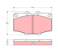 Plaquettes de frein GDB352 TRW pour TOYOTA LAND CRUISER HILUX IV Pick-up