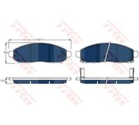 1x Kit de plaquettes de frein, frein à disque TRW GDB3520BTE convient pour
