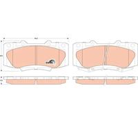 Plaquettes de frein GDB3528 TRW pour TOYOTA HILUX VII Pick-up HILUX VIII Pick-up