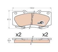 Plaquettes de frein GDB3534 TRW pour TOYOTA HILUX VII Pick-up HILUX VIII Pick-up