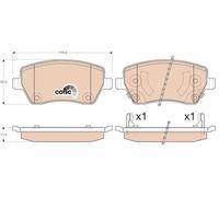 Plaquettes de frein GDB3546 TRW pour NISSAN MICRA IV NOTE