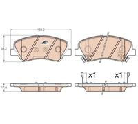 Plaquettes de frein GDB3548 TRW pour KIA HYUNDAI