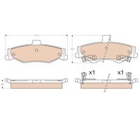 Plaquettes de frein GDB3570 TRW pour CHEVROLET CAMARO CAMARO Décapotable