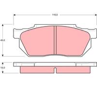 Plaquettes de frein GDB358 TRW pour HONDA CIVIC IV Hatchback PRELUDE II CRX I