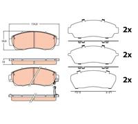 Plaquettes de frein GDB3581 TRW pour HONDA CR-V IV