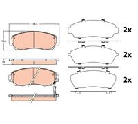 TRW Jeu de plaquettes de frein GDB3581 – Avant pour Honda CR-V IV