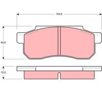 Plaquettes de frein GDB361 TRW pour HONDA JAZZ I