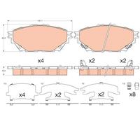 Plaquettes de frein GDB3611 TRW pour MITSUBISHI Canter Fuso