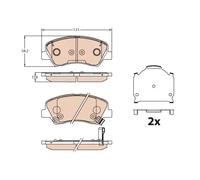 TRW Plaquettes de frein avant GDB3630 pour HYUNDAI i20 II / i20 II Coupé / i20 ACTIVE