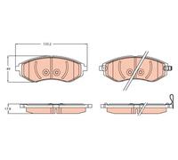 Plaquettes de frein GDB3634 TRW pour CHEVROLET DAEWOO