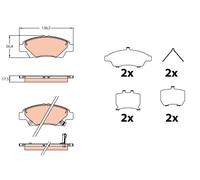 Plaquettes de frein GDB3643 TRW pour HONDA JAZZ IV