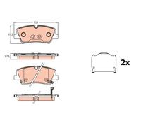Jeu de plaquettes de frein TRW GDB3646, arrière