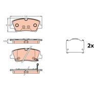 Plaquettes de frein GDB3646 TRW pour HYUNDAI H350 Fourgon H350 Autobus/Autocar