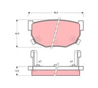 Plaquettes de frein GDB368 TRW pour NISSAN 300ZX 200SX Coupé