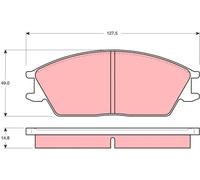 Plaquettes de frein GDB373 TRW pour HYUNDAI PONY / EXCEL A trois volumes PONY