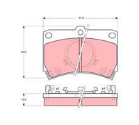 Plaquettes de frein GDB374 TRW pour MAZDA 323 II Hatchback 323 III Hatchback