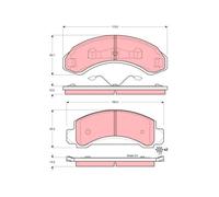 Plaquettes de frein GDB4004 TRW pour FORD USA EXPLORER