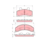 Plaquettes de frein GDB4005 TRW pour CHEVROLET PONTIAC BUICK