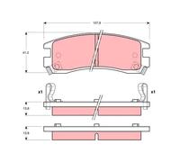 Plaquettes de frein GDB4042 TRW pour CHEVROLET OLDSMOBILE CADILLAC BUICK SATURN
