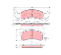 Plaquettes de frein GDB4054 TRW pour PONTIAC CHEVROLET BUICK CADILLAC