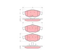Plaquettes de frein GDB4125 TRW pour CHRYSLER SEBRING SEBRING Décapotable