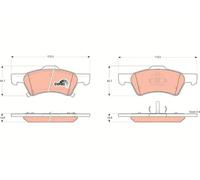 Plaquettes de frein GDB4129 TRW pour CHRYSLER DODGE