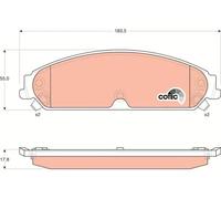 Plaquettes de frein GDB4134 TRW pour LANCIA CHRYSLER DODGE