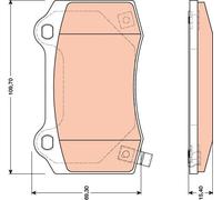 TRW Plaquettes de frein arrière GDB4171 pour Jeep, Chrysler, Chevrolet, Dodge