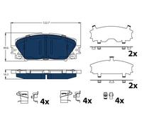 TRW Jeu de garnitures de frein à disque GDB4173BTE compatible avec LEXUS CT, TOYOTA PRIUS