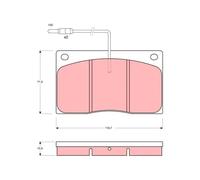 Jeu de plaquettes de frein TRW GDB443, avant