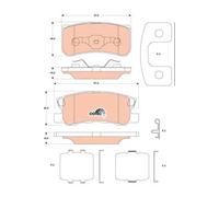 Plaquettes de frein GDB4600 TRW pour DODGE CHRYSLER JEEP LANCIA