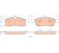 Plaquettes de frein GDB4604 TRW pour JEEP GRAND CHEROKEE IV GRAND CHEROKEE VAN