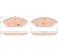 Plaquettes de frein GDB4606 TRW pour CHEVROLET SPARK