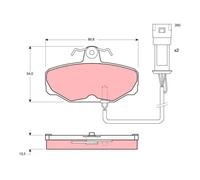 Plaquettes de frein GDB471 TRW pour FORD TVR