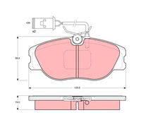 TRW Plaquettes de frein GDB483 Avant pour Fiat Tipo (160), Croma (154)