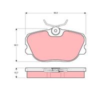 Kit de plaquettes de frein, frein à disque TRW GDB493