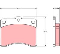 Plaquettes de frein GDB736 TRW pour PIAGGIO DAIHATSU