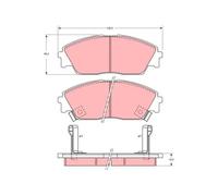 Jeu de plaquettes de frein TRW GDB763, avant