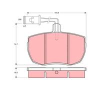 Plaquettes de frein GDB789 TRW pour LAND ROVER FORD ALFA ROMEO CARBODIES ROVER