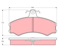 Plaquettes de frein GDB846 TRW pour SANTANA IVECO