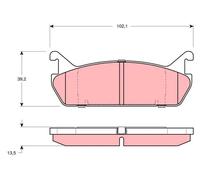 Plaquettes de frein GDB887 TRW pour MAZDA DAIHATSU SUZUKI