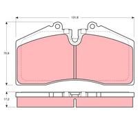 Jeu de plaquettes de frein TRW GDB966, avant, arrière