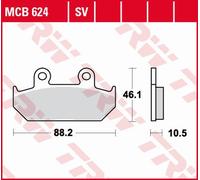 PLAQUETTES DE FREIN HONDA GL 1500 SE GOLDWING (91-00) HONDA XL 600 V TRANSALP (9